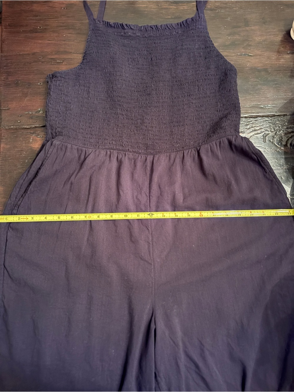 Old Navy Black Smocked Jumpsuit with Adjustable Straps - Picture 9 of 9